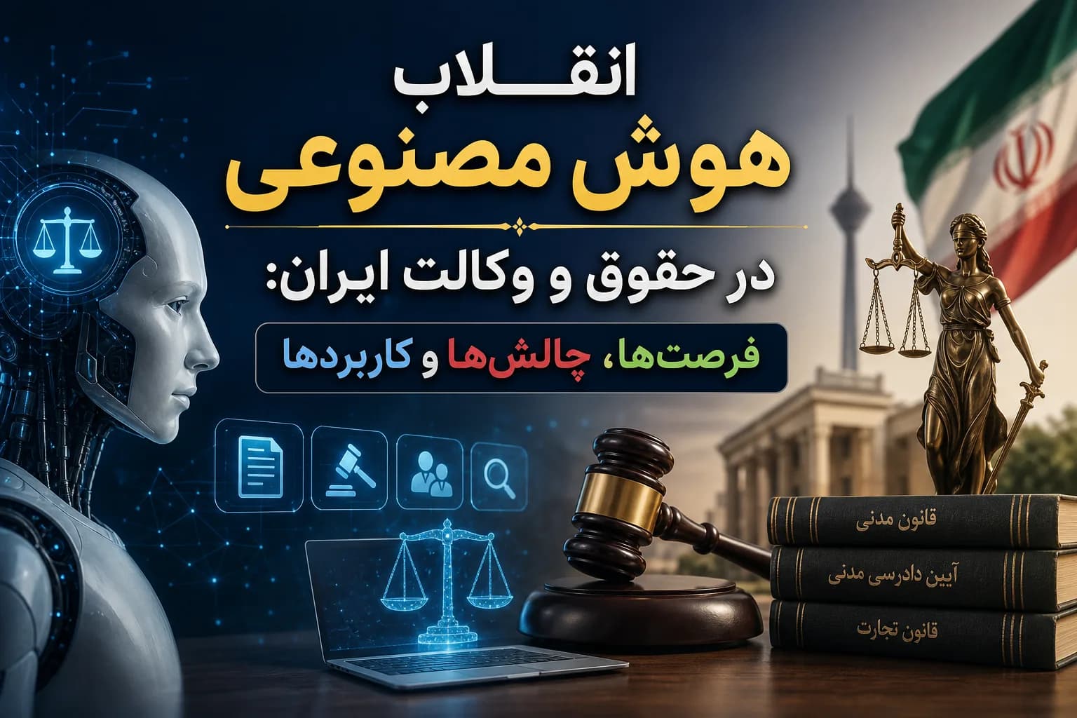 انقلاب هوش مصنوعی در حقوق و وکالت ایران: فرصت‌ها، چالش‌ها و کاربردها