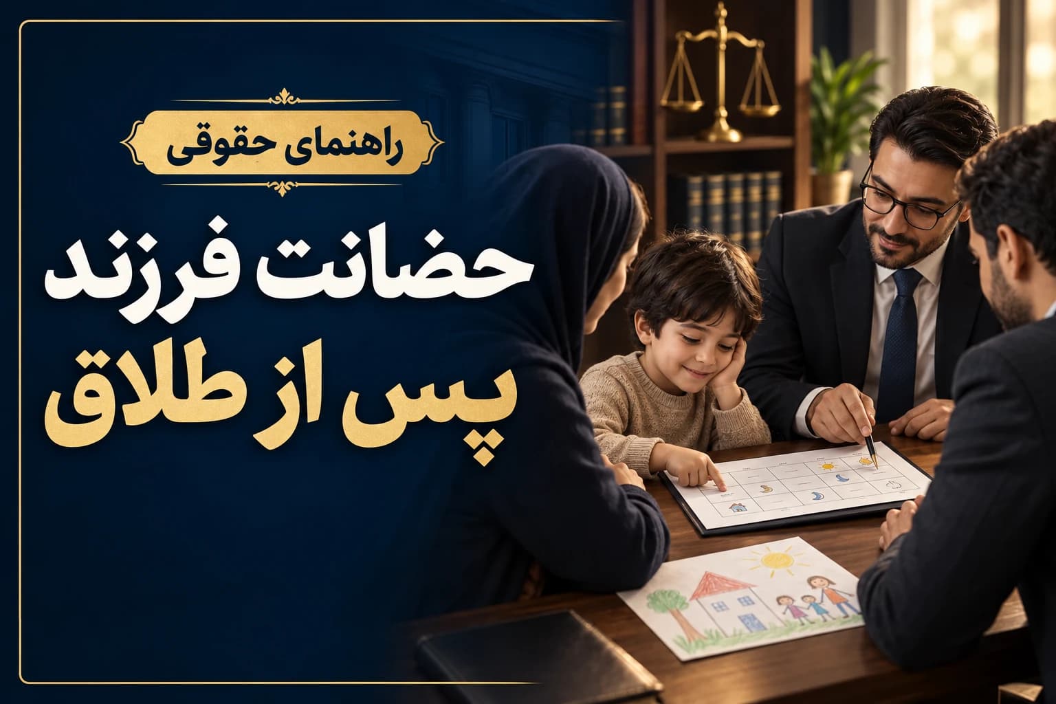 بررسی حضانت کودک پس از طلاق با محوریت مصلحت طفل