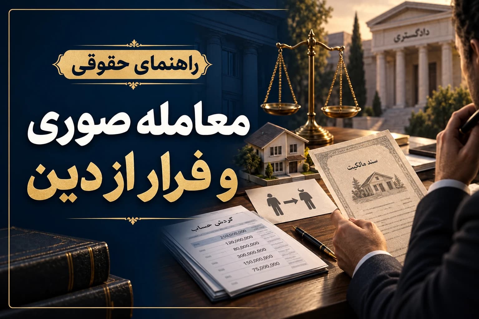 بررسی معامله صوری و انتقال مال برای فرار از دین