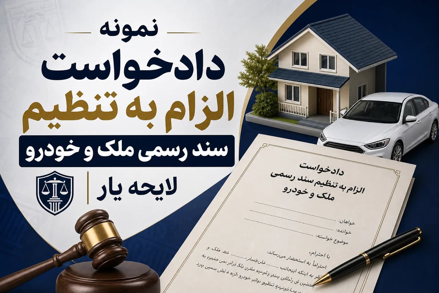 راهنمای کامل و نمونه دادخواست الزام به تنظیم سند رسمی (ملک و خودرو)