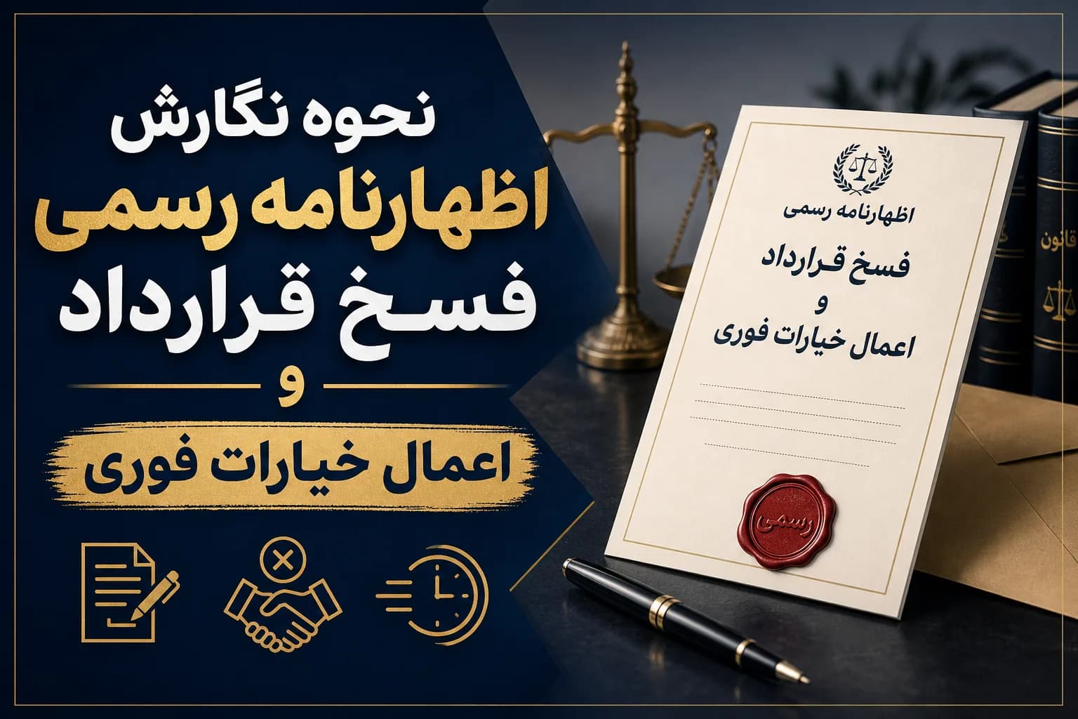 نحوه نگارش اظهارنامه رسمی فسخ قرارداد و اعمال خیارات فوری