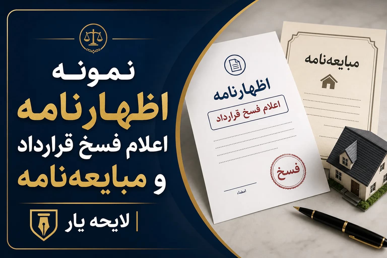 راهنمای کامل و نمونه اظهارنامه اعلام فسخ قرارداد و مبایعه‌نامه (اعمال خیار قانونی)