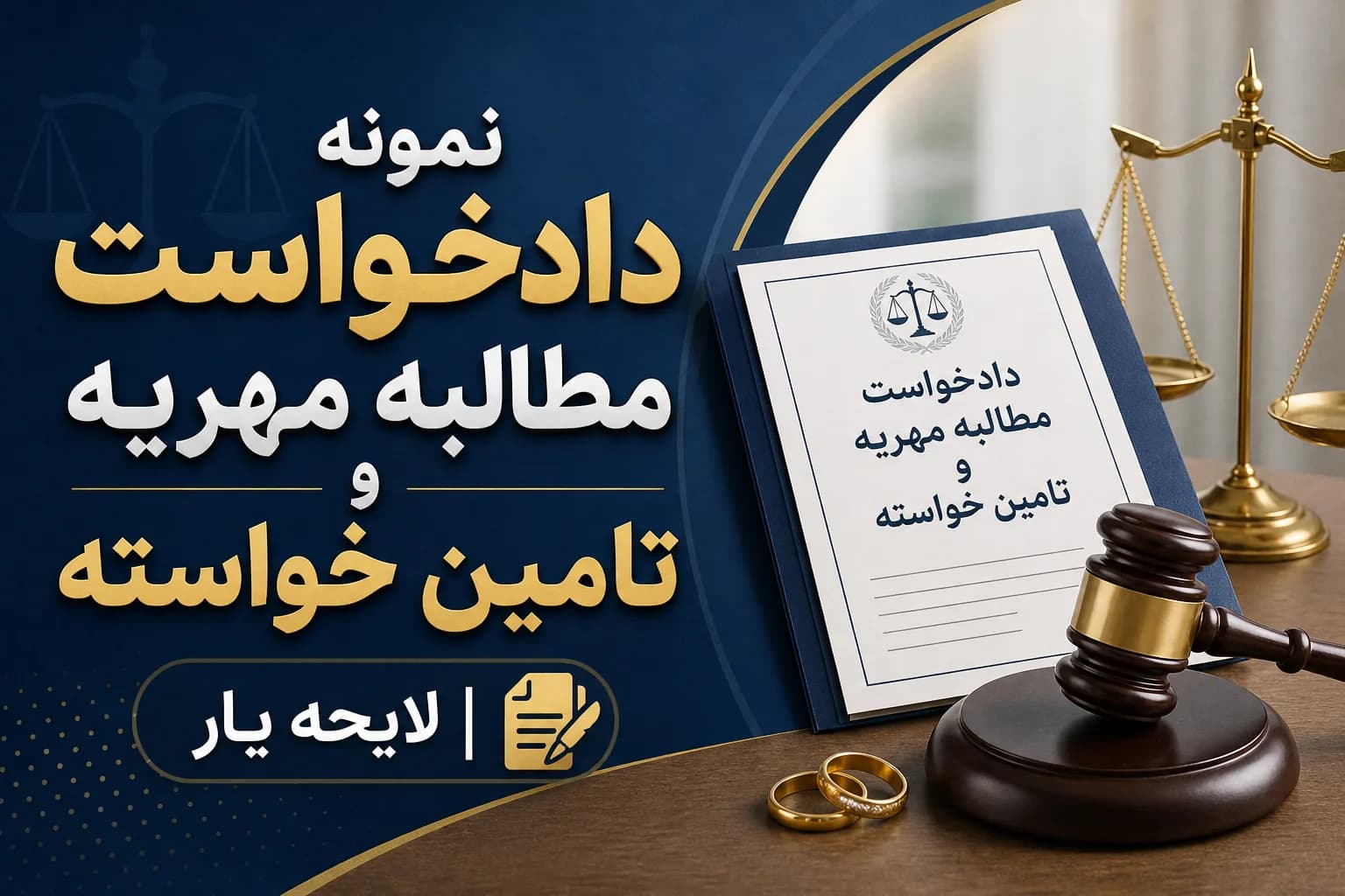 راهنمای کامل و نمونه دادخواست مطالبه مهریه و توقیف فوری اموال (تأمین خواسته)