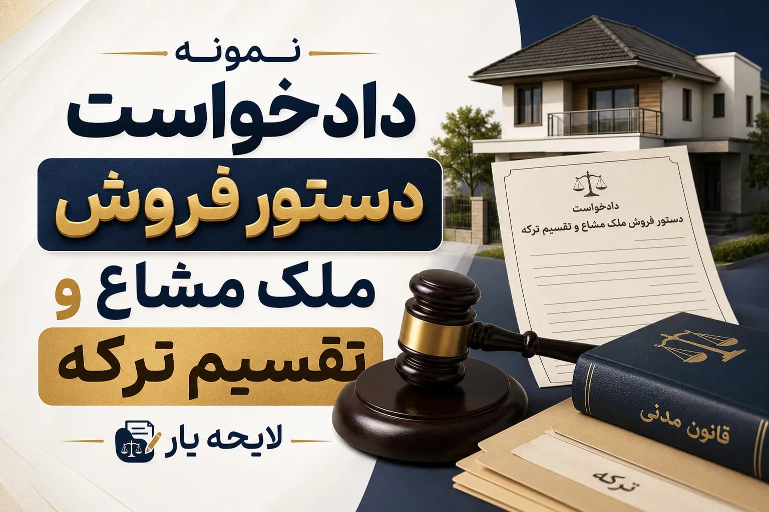 راهنمای جامع و نمونه دادخواست دستور فروش ملک مشاع و تقسیم ترکه