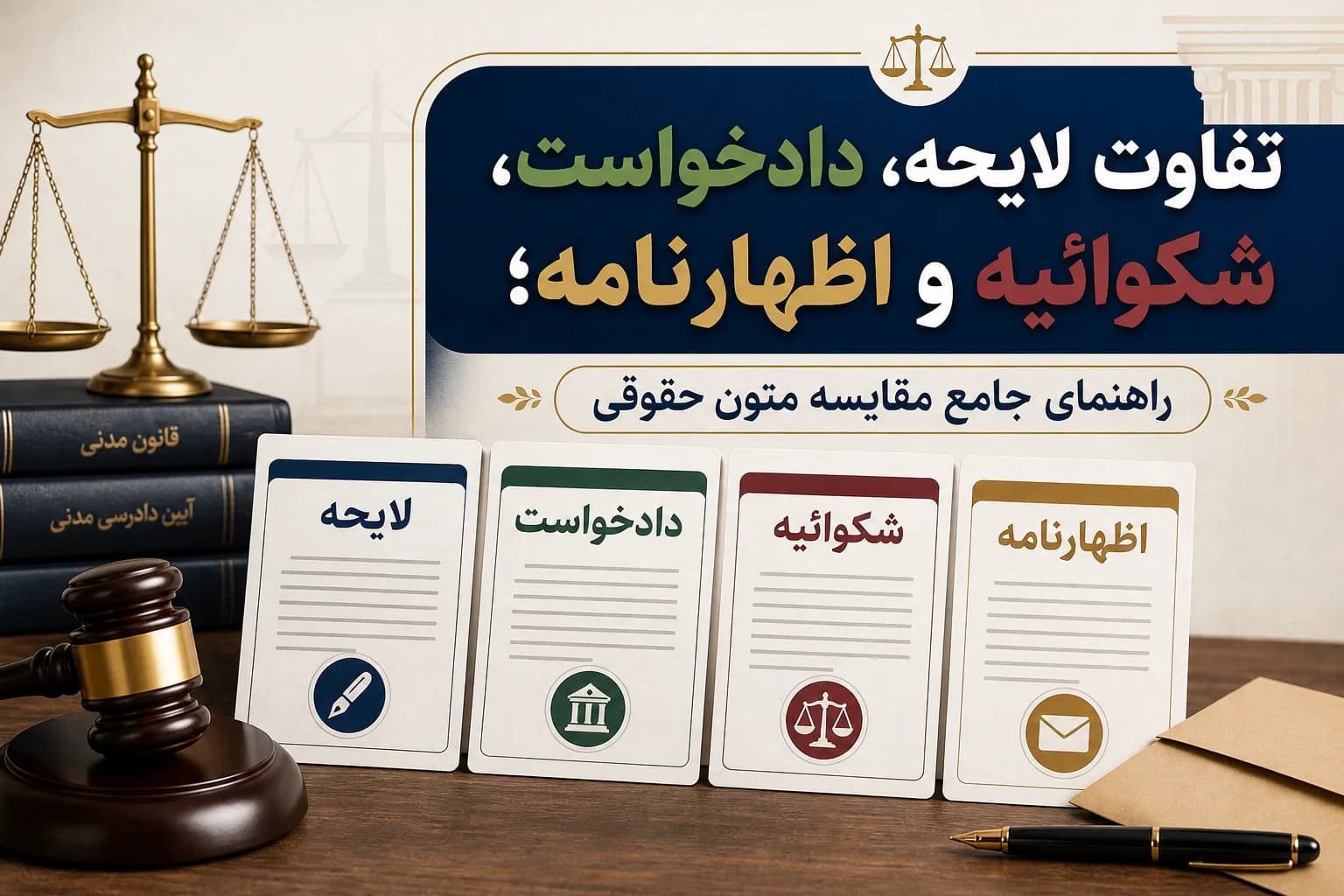 تفاوت لایحه، دادخواست، شکوائیه و اظهارنامه؛ راهنمای جامع مقایسه متون حقوقی