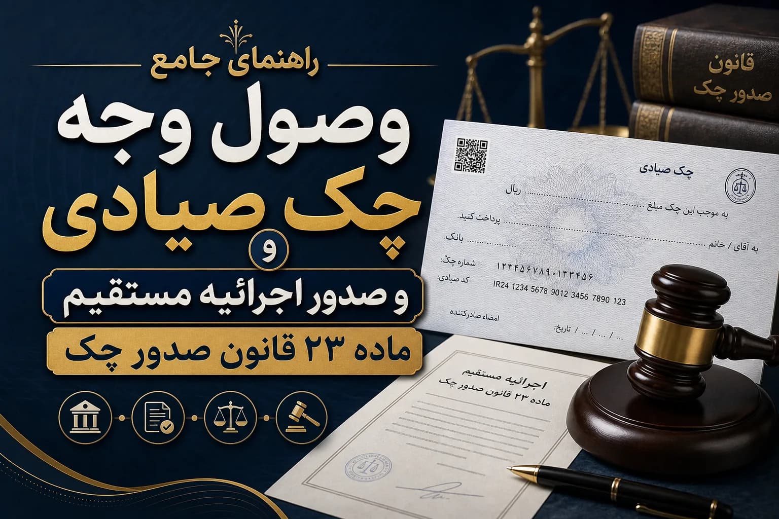 راهنمای جامع وصول وجه چک صیادی و صدور اجرائیه مستقیم ماده ۲۳ قانون صدور چک