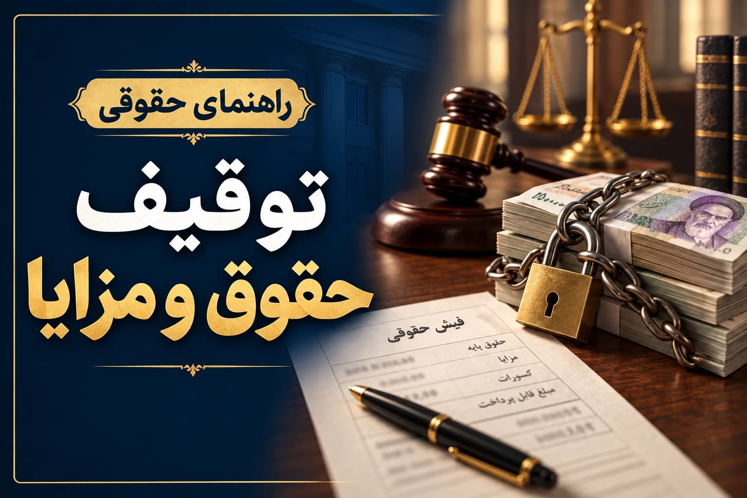 توقیف حقوق و مزایای محکوم‌علیه در اجرای حکم مالی